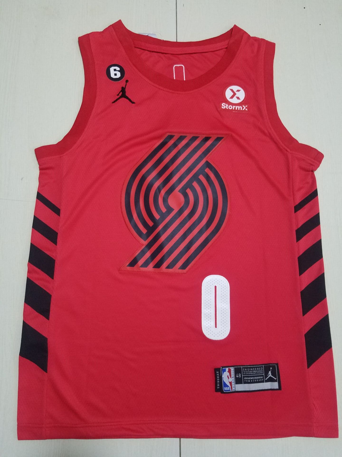 Men Portland Trail Blazers #0 Lillard Red 2022 NBA Jersey->san antonio spurs->NBA Jersey